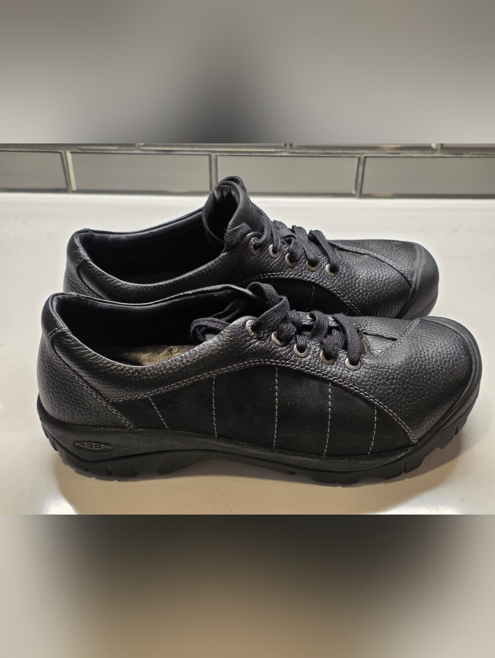 KEEN WOMEN'S PRESIDIO CASUAL OXFORDS,BLACK/MAGNET, Size 10.5